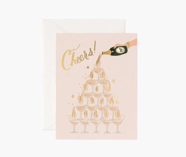 Champagne Tower gratulationskort -Rifle Paper Co.