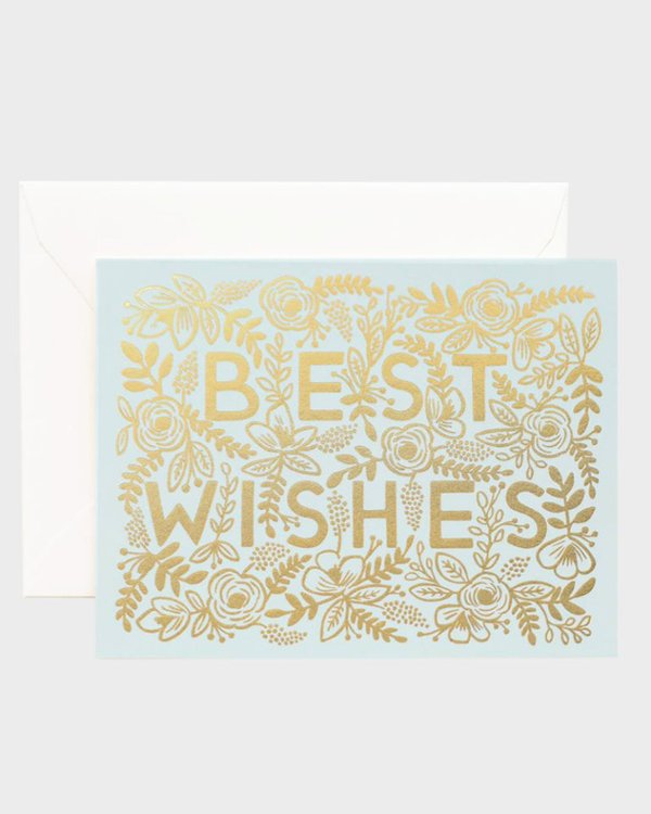 Best Wishes Onnittelukortti -Rifle Paper Co.