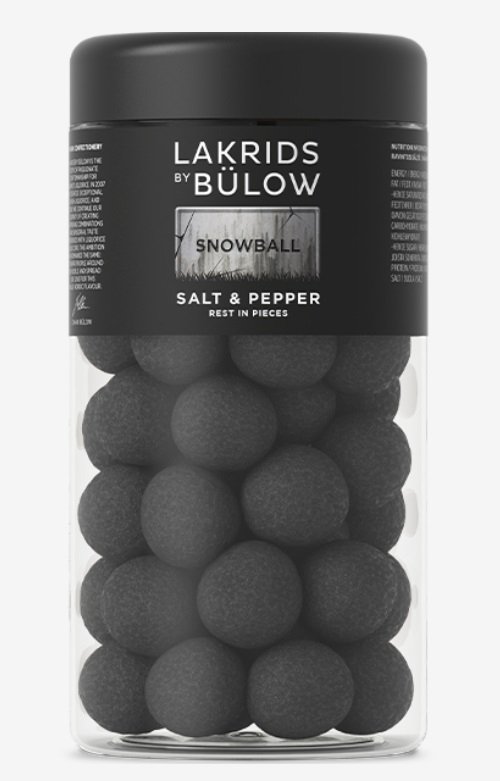 SNOWBALL -Salt&Pepper 295g -Lakrids by Bulow gluteeniton