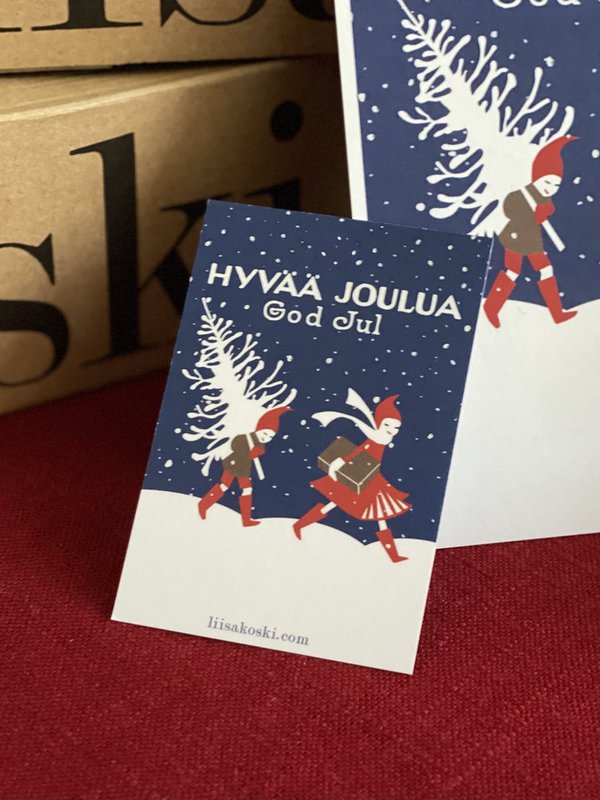 Pakettikortti Liisa Koski 'Joululapset' 6x9cm