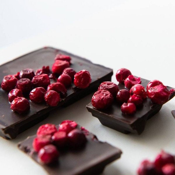 Taiga Chocolates chokladplatta 100g Lingon-mörkchoklad