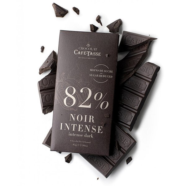 Café Tasse -Tumma suklaa Noir Intense 82% VÄHÄSOKERINEN